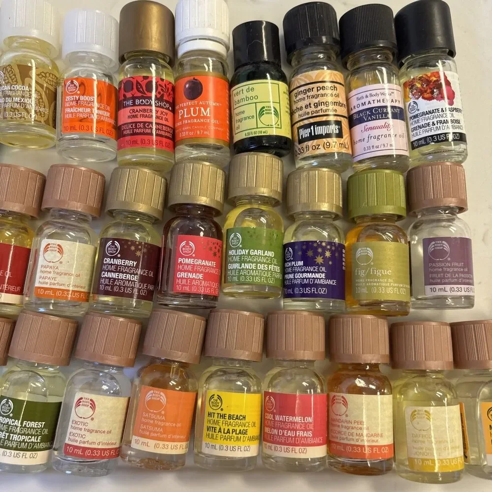 Large Lot of The Body Shop Bath & Body Pier 1 White Barn Home Fragrance Oils 30